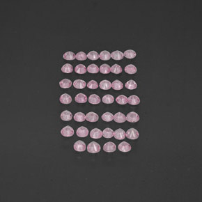 캐럿 천연 핑크 사파이어 보석, 라운드 컷, 1.53 mm, VVS-VS