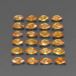 캐럿 천연 옐로우 오렌지 사파이어 보석, 마퀴즈, 3.6×1.9 mm, VVS-VS