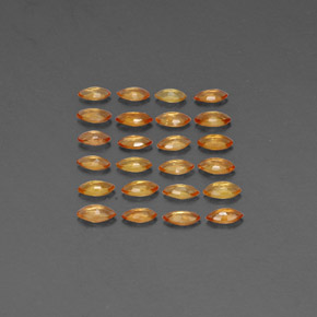 캐럿 천연 옐로우 오렌지 사파이어 보석, 마퀴즈, 3.6×1.9 mm, VVS-VS