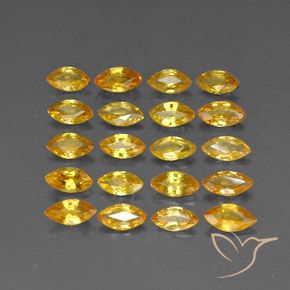 3.73캐럿 천연 골든 사파이어 보석, 마퀴즈, 4.9×2.5 mm, VVS-VS