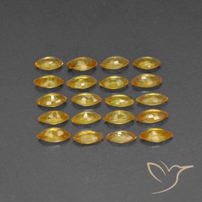 3.73캐럿 천연 골든 사파이어 보석, 마퀴즈, 4.9×2.5 mm, VVS-VS