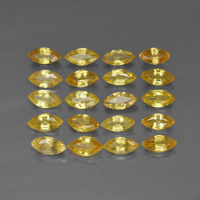 캐럿 천연 옐로우 사파이어 보석, 마퀴즈, 5.1×2.6 mm, VVS-VS