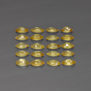 캐럿 천연 옐로우 사파이어 보석, 마퀴즈, 5.1×2.6 mm, VVS-VS