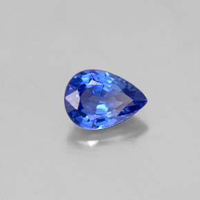 0.97캐럿 천연 블루 사파이어, 배 모양, 7.1×5.1 mm, VVS
