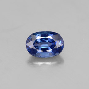 1.07캐럿 천연 블루 사파이어, 타원형 컷, 7.1×4.9 mm, VVS