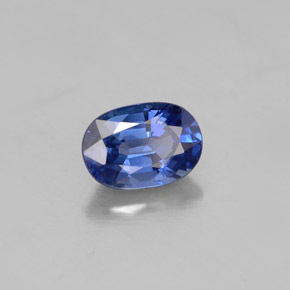 1.07캐럿 천연 블루 사파이어, 타원형 컷, 7.1×4.9 mm, VVS