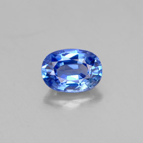 1.17캐럿 천연 블루 사파이어, 타원형 컷, 7.1×5.1 mm, VVS