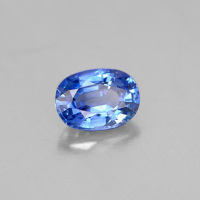 1.17캐럿 천연 블루 사파이어, 타원형 컷, 7.1×5.1 mm, VVS