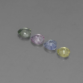 1.30캐럿 천연 멀티컬러 사파이어 보석, 하트 모양, 4.2×4 mm, VVS-VS