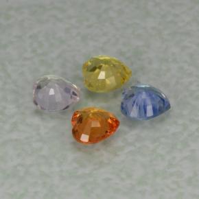 1.35캐럿 천연 멀티컬러 사파이어 보석, 하트 모양, 4.2×4.2 mm, VVS-VS