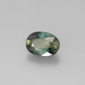 1.14캐럿 천연 멀티컬러 사파이어, 타원형 컷, 7.1×5.2 mm, VS-SI