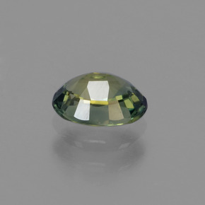 0.68캐럿 천연 그린 사파이어, 타원형 컷, 6×4.2 mm, VVS