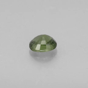 0.94캐럿 천연 그린 사파이어, 타원형 컷, 6.1×5.1 mm, VS
