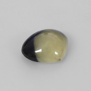 1.75캐럿 천연 바이컬러 사파이어, 배 모양, 8×6.9 mm, 불투명체