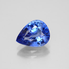 2.11캐럿 천연 블루 사파이어, 배 모양, 9.2×7.1 mm, VS-SI