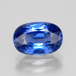 2.02캐럿 천연 블루 사파이어, 타원형 컷, 9×6 mm, VVS-VS