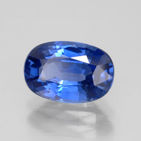 2.02캐럿 천연 블루 사파이어, 타원형 컷, 9×6 mm, VVS-VS