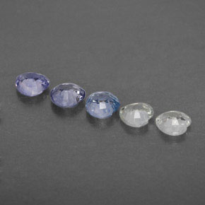 1.71캐럿 천연 멀티컬러 사파이어 보석, 하트 모양, 4.2×4.1 mm, VVS