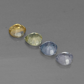 1.31캐럿 천연 멀티컬러 사파이어 보석, 하트 모양, 4×4 mm, VVS-VS
