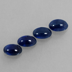 캐럿 천연 딥 블루 사파이어 보석, 타원형 컷, 4.9×3.3 mm, 투명한