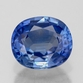 2.33캐럿 천연 블루 사파이어, 타원형 컷, 8.5×7.4 mm, VVS-VS