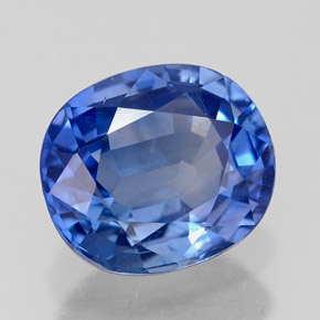 2.33캐럿 천연 블루 사파이어, 타원형 컷, 8.5×7.4 mm, VVS-VS