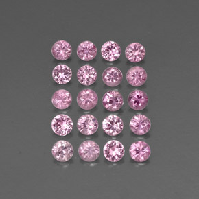 캐럿 천연 핑크 사파이어 보석, 라운드 컷, 2.86 mm, VVS-VS