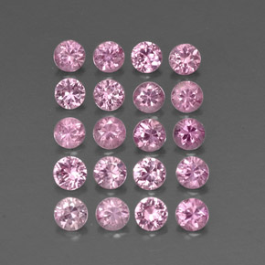 캐럿 천연 핑크 사파이어 보석, 라운드 컷, 2.86 mm, VVS-VS
