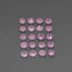캐럿 천연 핑크 사파이어 보석, 라운드 컷, 2.86 mm, VVS-VS