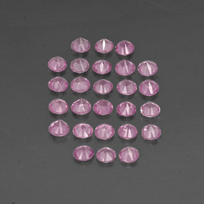 캐럿 천연 핑크 사파이어 보석, 라운드 컷, 2.64 mm, VVS-VS