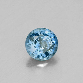0.66캐럿 천연 블루 사파이어, 라운드 컷, 5.12 mm, VVS-VS