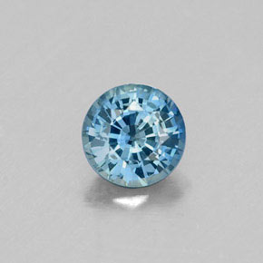 0.66캐럿 천연 블루 사파이어, 라운드 컷, 5.12 mm, VVS-VS