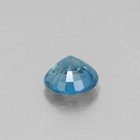 0.66캐럿 천연 블루 사파이어, 라운드 컷, 5.12 mm, VVS-VS