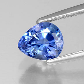 1.33캐럿 천연 블루 사파이어, 배 모양, 6.9×5.8 mm, VS