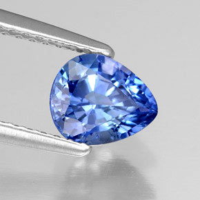 1.33캐럿 천연 블루 사파이어, 배 모양, 6.9×5.8 mm, VS