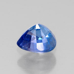 1.33캐럿 천연 블루 사파이어, 배 모양, 6.9×5.8 mm, VS