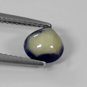 1.39캐럿 천연 바이컬러 사파이어, 배 모양, 6.9×6.9 mm, 불투명체