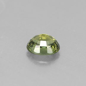 0.56캐럿 천연 그린 사파이어, 타원형 컷, 5.1×4.2 mm, VS