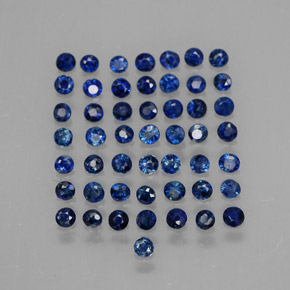 캐럿 천연 블루 사파이어 보석, 라운드 컷, 1.73 mm, VS