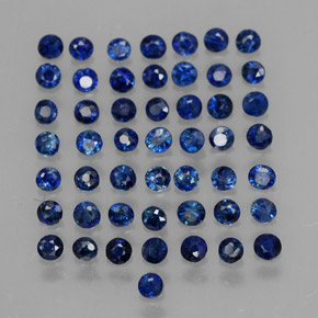 캐럿 천연 블루 사파이어 보석, 라운드 컷, 1.73 mm, VS