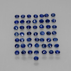 캐럿 천연 블루 사파이어 보석, 라운드 컷, 1.73 mm, VS