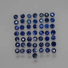 캐럿 천연 블루 사파이어 보석, 라운드 컷, 1.74 mm, VS