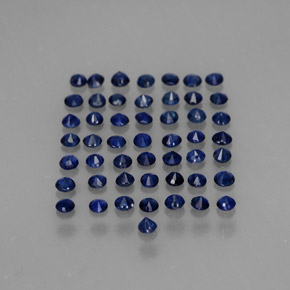 캐럿 천연 블루 사파이어 보석, 라운드 컷, 1.74 mm, VS