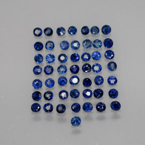 캐럿 천연 블루 사파이어 보석, 라운드 컷, 1.74 mm, VS