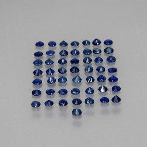 캐럿 천연 블루 사파이어 보석, 라운드 컷, 1.74 mm, VS
