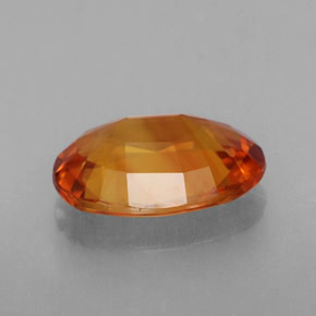 2.49캐럿 천연 옐로우 오렌지 사파이어, 타원형 컷, 10.1×7.1 mm, VVS-VS