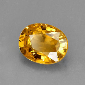2.04캐럿 천연 골든 옐로우 사파이어, 타원형 컷, 8.4×6.7 mm, VS