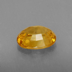 2.04캐럿 천연 골든 옐로우 사파이어, 타원형 컷, 8.4×6.7 mm, VS