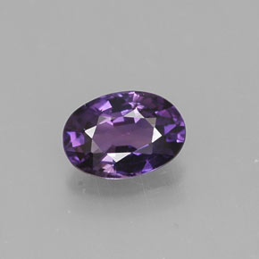 0.55캐럿 천연 블루 바이올렛 사파이어, 타원형 컷, 5.9×4.1 mm, VS