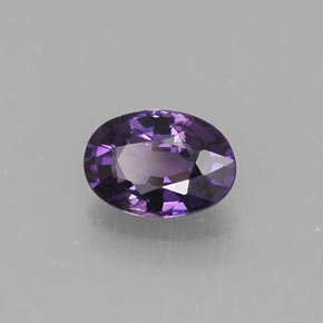 0.55캐럿 천연 블루 바이올렛 사파이어, 타원형 컷, 5.9×4.1 mm, VS